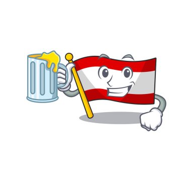 Meyve suyu bayrağı ile Avusturya maskotu şekli