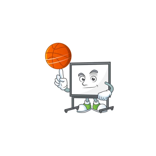 Con tablero blanco de baloncesto para un equipo de enseñanza — Vector de stock