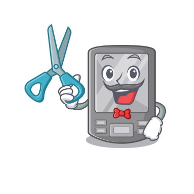 Bir karakter üzerinde berber kişisel dijital asistan