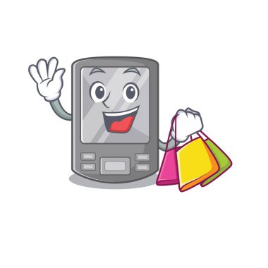 Kişisel dijital yardımcı alışverişi karikatürü izole etti