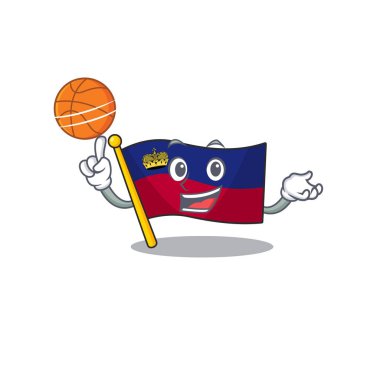 Basketbol bayrağı, Lihtenştayn maskotu ve soyutlanmış karakterli