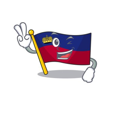 Çizgi film direğinin üzerine iki parmak işareti asılmış.