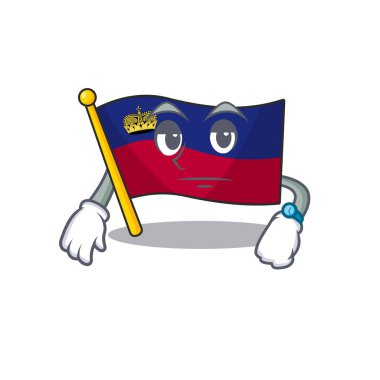 Çizgi film şeklinde bayrak liechtenstein bekleniyor