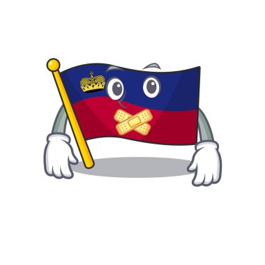 Çizgi film şeklinde sessiz bayrak liechtenstein