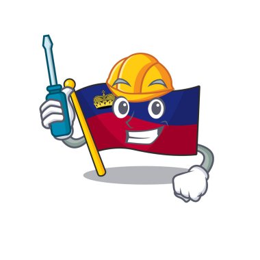 Çizgi film şeklinde otomatik bayrak liechtenstein