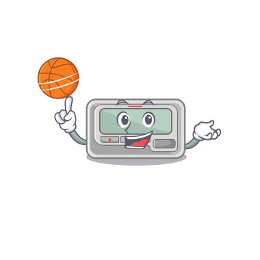 Maskot şeklinde basketbol çağrı cihazıyla.