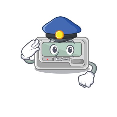Maskot şeklinde bir polis çağrı cihazı.