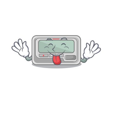 Karakterle izole edilmiş çağrı cihazı çizgi filmi