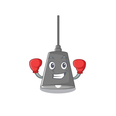 Maskot şekilli boks kolyesi çizgi filmi