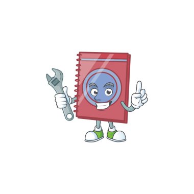 Mekanik kapalı kitap beyaz arkaplanda izole.