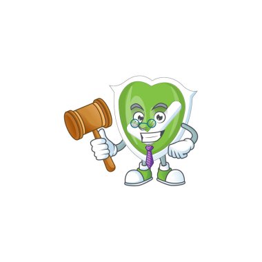 Beyaz arkaplandaki Yargıç Mark Shield karakteri.