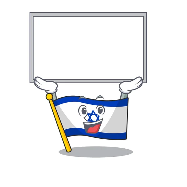 이 만화와 분리 된 보드 플래그 이스라엘 — 스톡 벡터