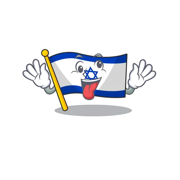 Bandiera pazza israeliana conservata nell'armadio dei cartoni animati — Vettoriale Stock
