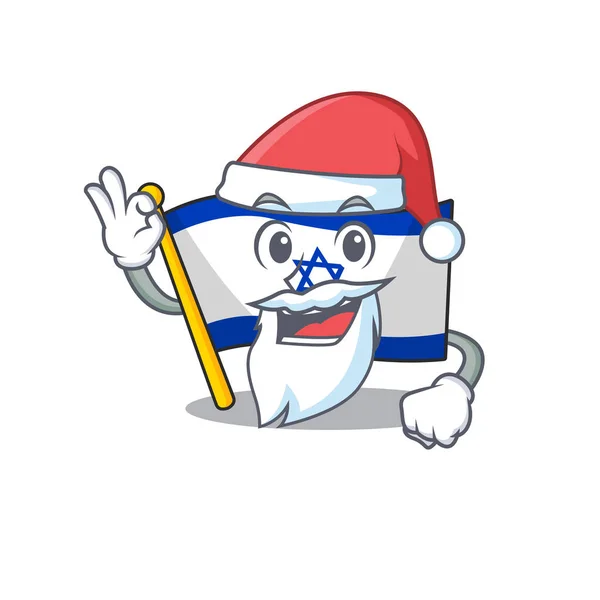 Santa bandiera israeliana memorizzato in armadietto cartone animato — Vettoriale Stock