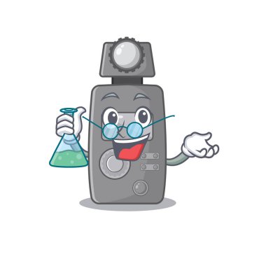 Profesör ışık ölçer çizgi filmle izole edildi.