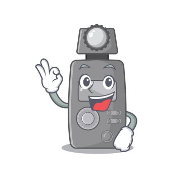 Tamam ışık ölçer karikatürle izole edildi.