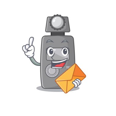 Çizgi filmle izole edilmiş bir ışık ölçer ile