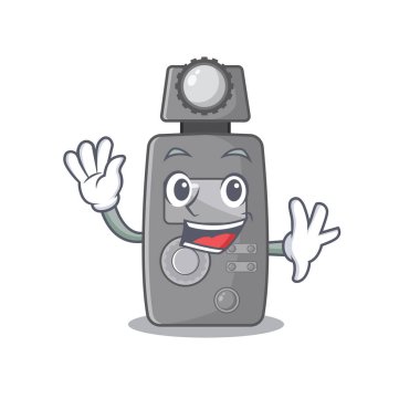 El sallayan ışık ölçer çizgi filmle izole edilmiş.