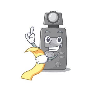 Çizgi film masasında menü ışığı ölçer ile