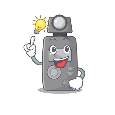 Have an idea light meter with in the character clipart