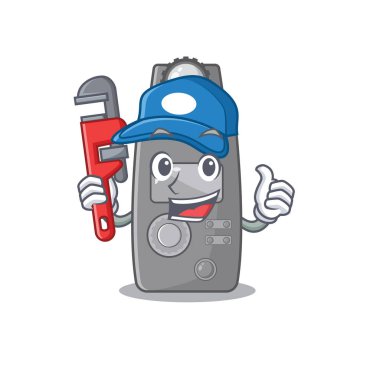 Plumber light meter with in the character clipart