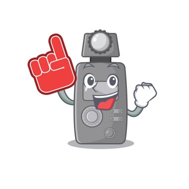 Foam finger light meter with in the character clipart