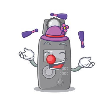 Juggling light meter with in the character clipart