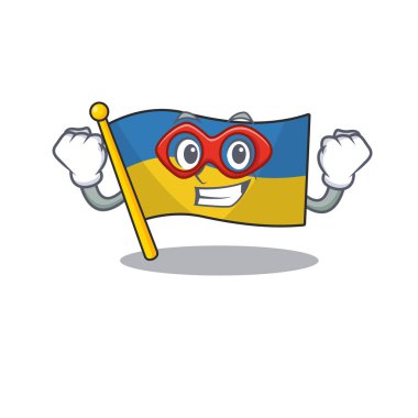 Süper kahraman Ukrayna Çizgi film direğinin üzerinde dalgalandı