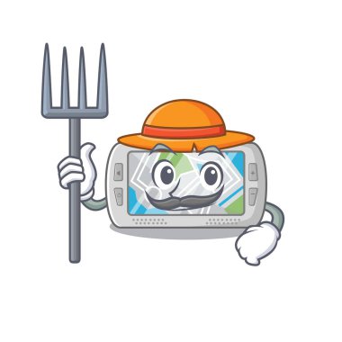 Çizgi filmdeki çiftçi küresel konumlandırma sistemi