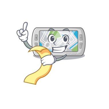 Maskot şekilli mönü küresel konumlandırma sistemiyle