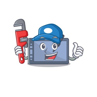 Maskot masasında boru grafiği tableti