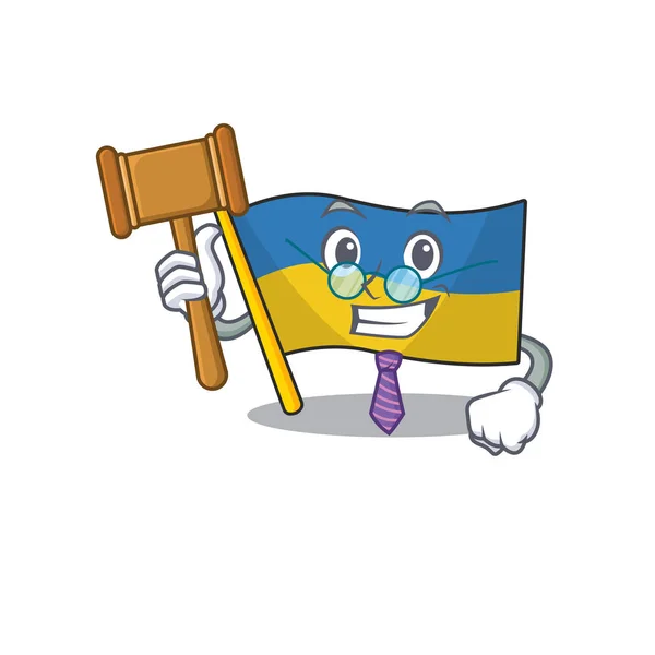 Суддя прапор України складений у ящик символів — стоковий вектор