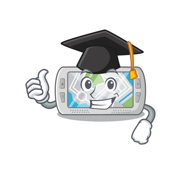 Graduation global positioning system isolated the character — ストックベクタ