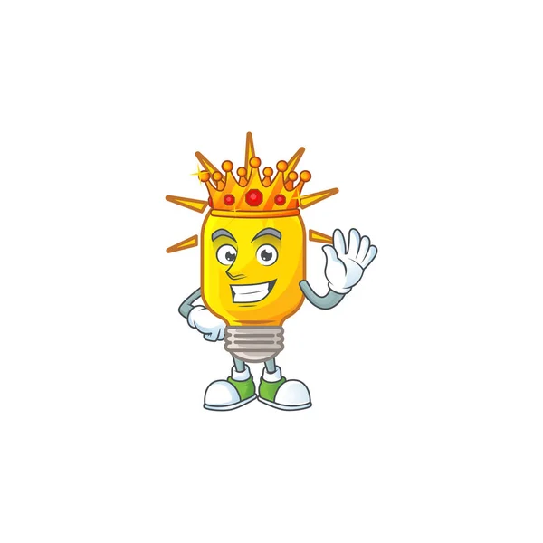 King lampa ikona karikatura na bílém pozadí. — Stockový vektor