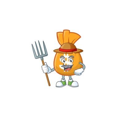 Karakterde bir çanta dolusu para var.