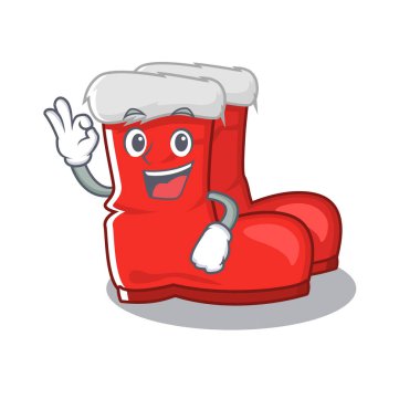 Çizmeli ayakkabı rafında Noel Baba çizmeleri var.