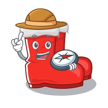 Kaşif Noel Baba botları maskotu karakteri izole etti.