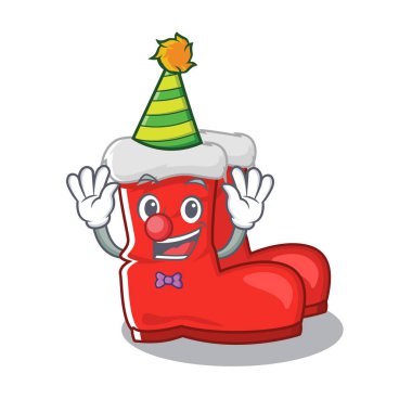 Çizgi film şekilli palyaço Noel Baba çizmeleri.