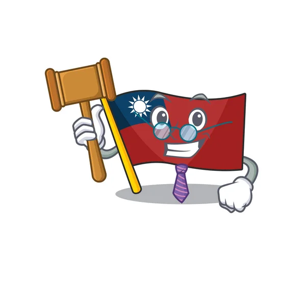 Σημαίες δικαστής taiwan αποθηκεύονται συρτάρια κινουμένων σχεδίων — Διανυσματικό Αρχείο