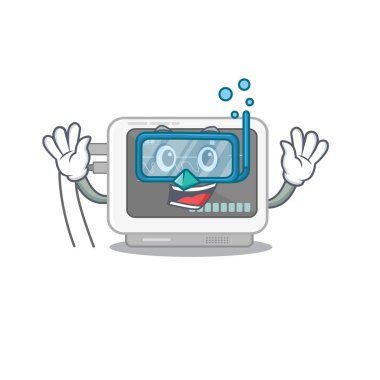 Dalış makinesi karikatür duvarına yapıştı.