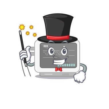 Sihirbaz EKG makinesi maskot şeklinde