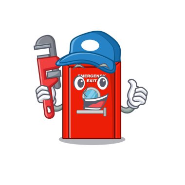 Karikatür şekilli acil çıkış kapısı.