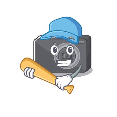 Çizgi film şeklinde beyzbol dijital kamerası oynuyorum.