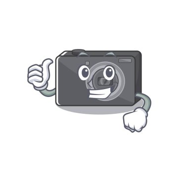 Karakterle izole edilmiş dijital kamerayı parmakla