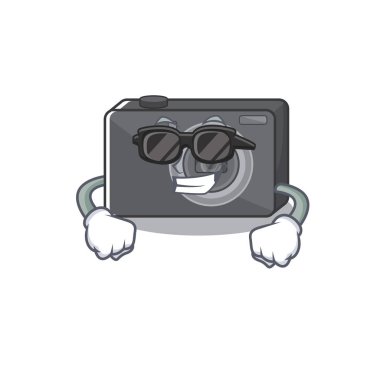 Karakterle izole edilmiş süper havalı dijital kamera