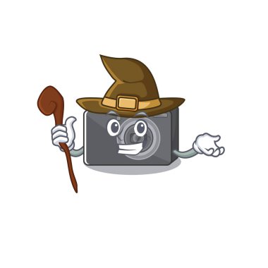 Maskotlu dijital cadı kamerası.