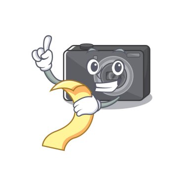 Maskotlu dijital kamera menüsüyle