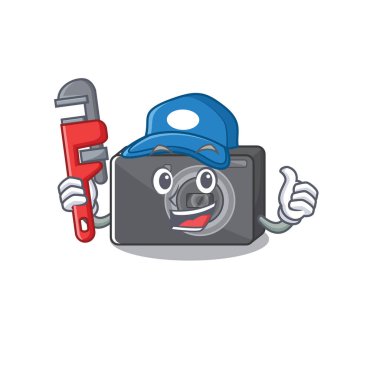 Bir karikatür masasındaki tesisatçı dijital kamerası.