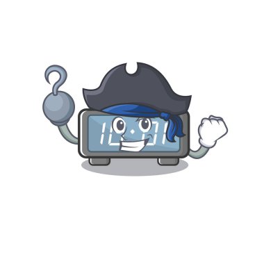 Maskotta izole edilmiş korsan dijital saat