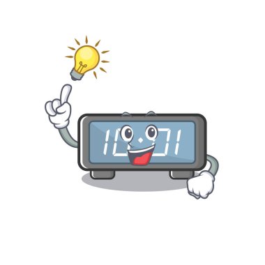 Çizgi film sandalyesinde dijital bir saat düşün.